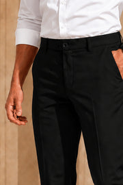 Sero Men's Plain Satin Cotton Formal Trousers