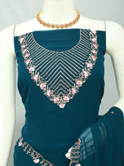 Embroidered Georgette Churidar  Material
