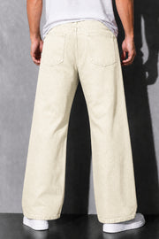 Denrock Classic Plain Wide Leg Baggy Jeans