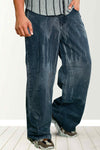 Parswam Denim Wide-Leg Mens Super Baggy Jeans