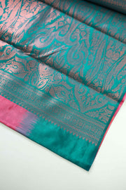 Palla Silk Saree with Golden Body & Emboss Work