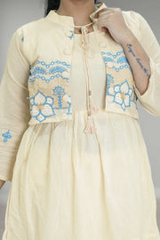 Cotton Long Top with Overcoat Style