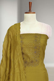 Silk Churidar Material-Sequins Work