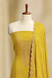 Golden Elegance Silk Churidar Material