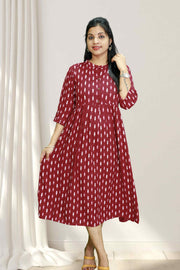 Rayon Charm Printed Flair Top