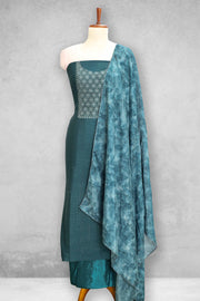 Silk Churidar Material – Embroidery & Sequins Work