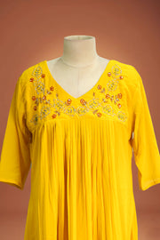 Sequin Cut Bead Georgette Long Top