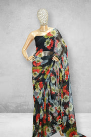 Georgette Saree – Floral Print