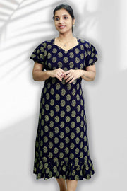 Comfy Cotton Night Dress – Printed Perfection