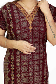 Ajrakh Cotton Night Dress – Comfort Meets Craft
