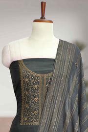 Elegant Silk Churidar Material with Embroidery