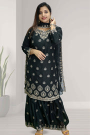 Elegant Georgette Churidar Set– Thread Work Edition