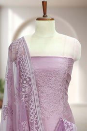 Silk Churidar Material with Beads Work