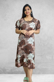 Night Dress-Semi Chiffon