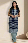 Elegant Cotton Kurti with Thread & Button Work