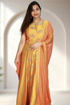Silk Churidar with Beads & Stone Work