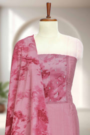Silk Churidar Material with Lace & Mirror Work