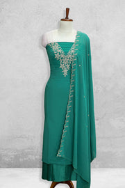Georgette Churidar Material-Embroidery Thread