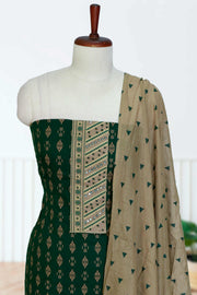 Cotton Churidar Material with Tie Work & Sequins