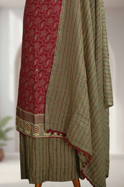 Cotton Churidar Material with Sequins & Thread Work