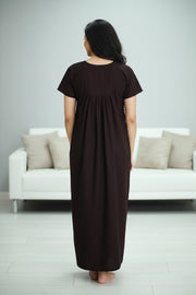 Flowers Nighty – Embroidery Work