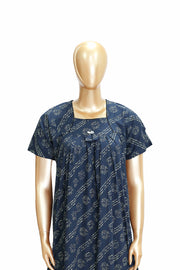 Cotton Nighty – Printed with U Neck