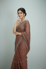 Fancy Saree – Stone Work Semi Chiffon