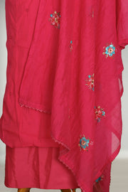 Silk Churidar Material-Floral Thread