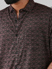 Men Regular Fit Rayon Printed Half Sleeve Casual Shirt