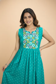 Rayon Kurti – Floral Embroidery Thread Work