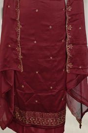 Georgette Churidar Material – Elegant Embroidery with Sequins