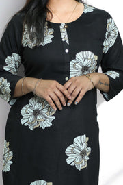 Co-Ord Set – Button Work Printed Design