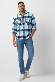Men Classic Checked Corduroy Casual Shirt