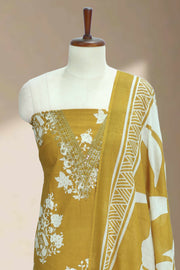 Cotton Churidar Material – Golden Thread & Sequins Work