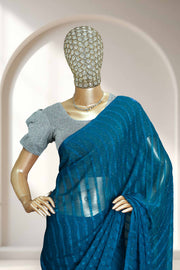Fancy Chiffon Saree with Stone Work