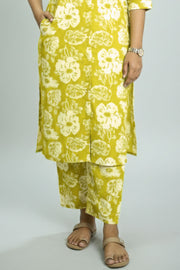 Kurti Palazzo Set – Print & Button Work