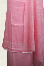Elegant Printed Cotton Churidar Material with Mirror & Thread Work
