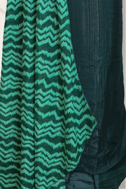 Silk Churidar Material with Zig Zag Print