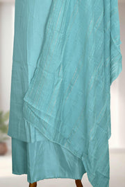 Silk Churidar Material with Sequin & Golden Thread Embroidery