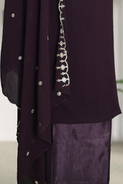 Georgette Churidar Material – Copper Thread & Sequins Work