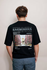 HOG & FOG Letter Print Five Sleeve T-Shirt