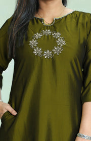 Rangeela Silk Flared Top – Beads & Sequins Work