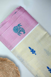 Kerala Set Saree with Print Design