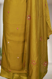 Elegant Silk Churidar Material – Thread & Sequins Delight