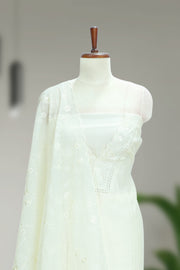 Silk Churidar Material – Embroidery Thread & Sequins Lace Work