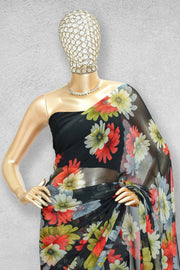 Georgette Saree – Floral Print