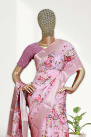 Elegant Floral Georgette Saree