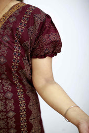 Ajrakh Cotton Night Dress – Comfort Meets Craft