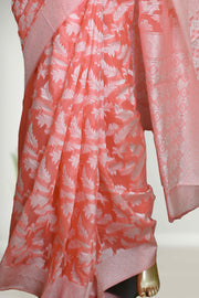 Cotton Silk Saree with Silver Thread Work