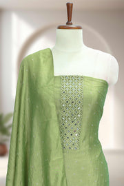 Silk Churidar Material – Mirror & Stone Work